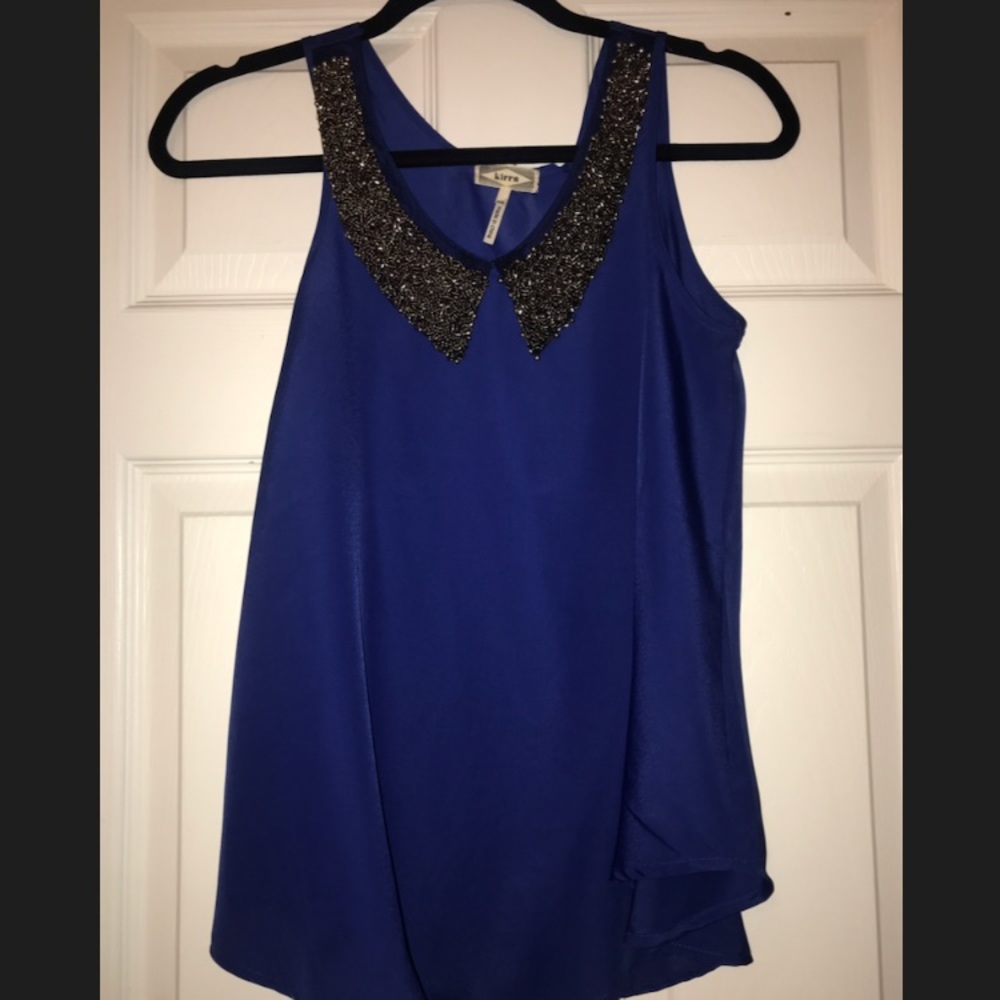 Blue tank top (dressy)
